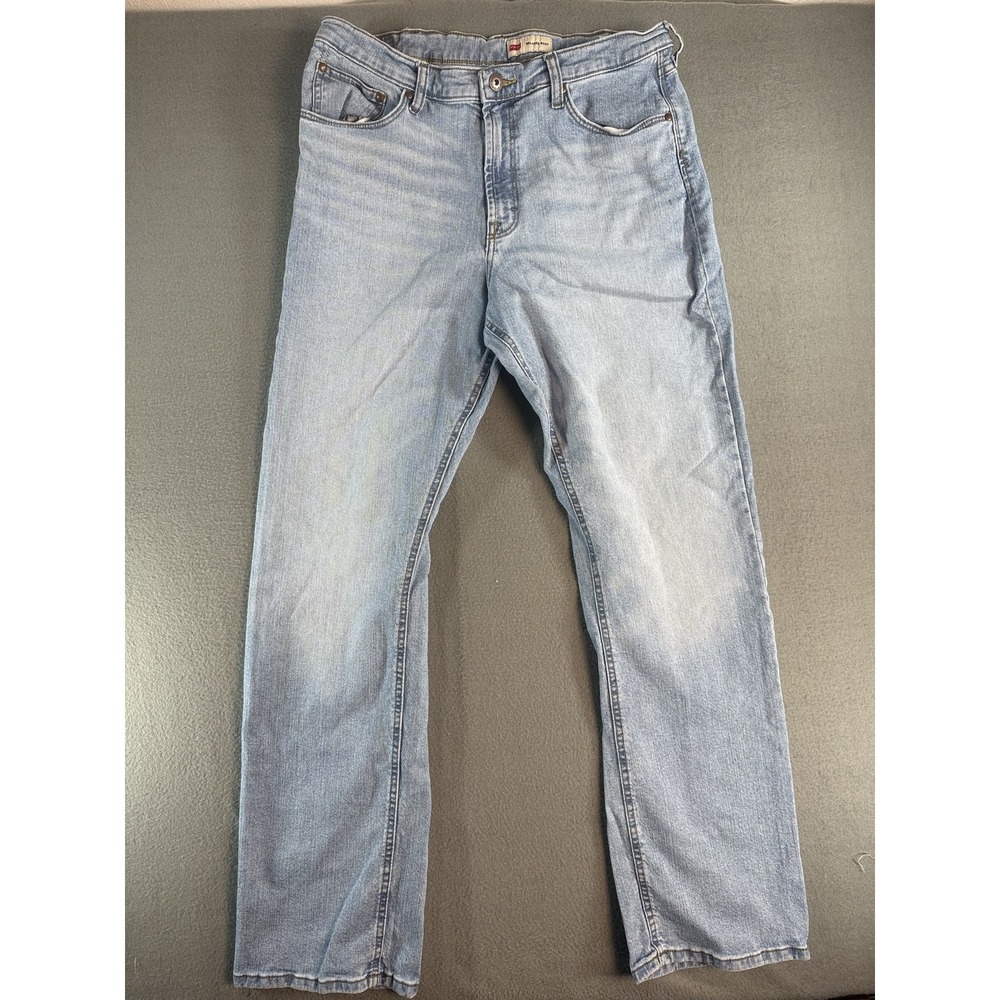Wrangler Relaxed Boot Jeans Mens 34x30 Light Wash Blue Relaxed Bootcut Denim